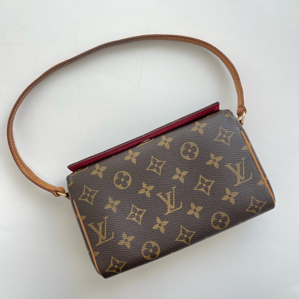 SOLD Louis Vuitton Brown Monogram Shoulder Bag with Adjustable Strap